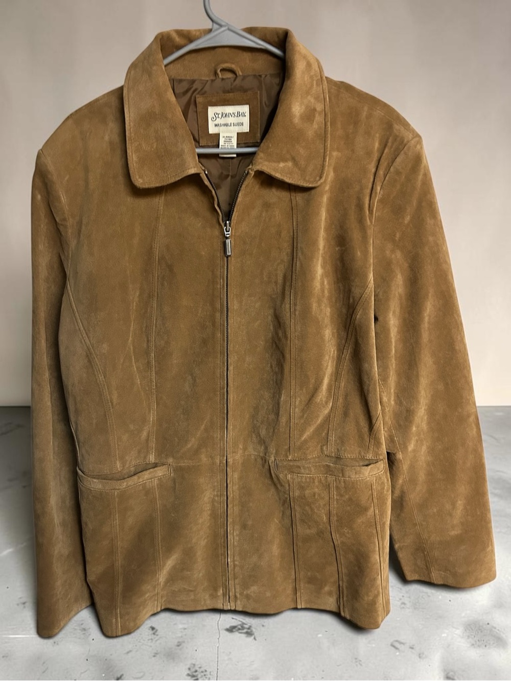 Beautiful Vintage St. John's Bay women's suede jacket washable